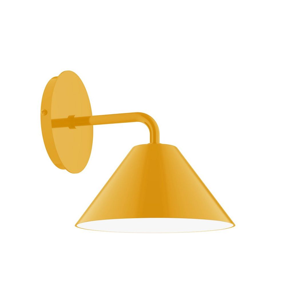 Montclair Lightworks SCJ421-21 8" Axis Mini Cone Wall Sconce Bright Yellow Finish